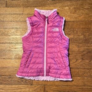 Girls North Face Reversible Vest.